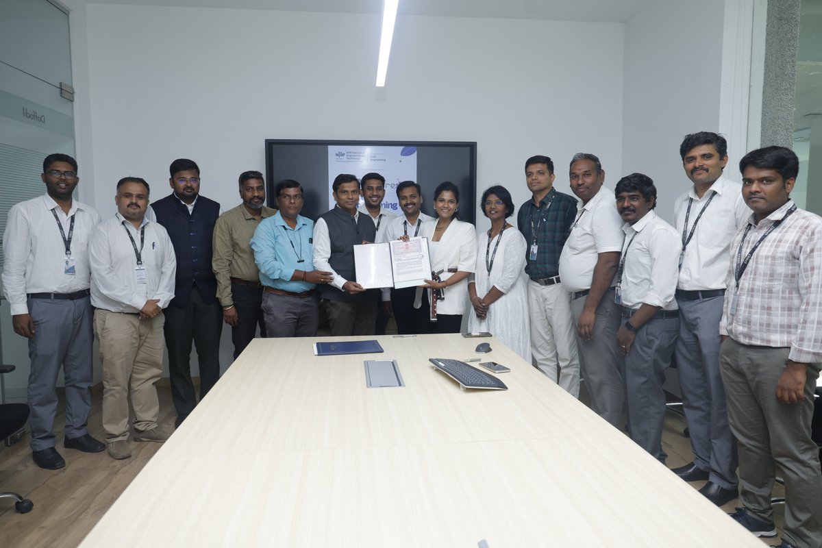 KPRIETonline's tweet photo. KPRIET strengthens industry–academia collaboration through an MoU with Adani Cement! 

The partnership opens new avenues for industry exposure, experiential learning, skill development, connecting classroom learning with real-world opportunities.

#AdaniCement #IndustryConnect https://t.co/3T3dJBKKED