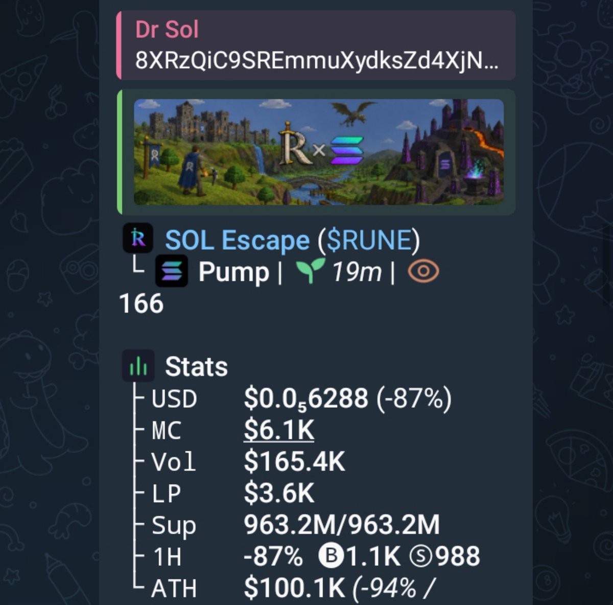 drsolgq's tweet photo. @drsol00 Wow, RUNE just went from 6.1K to 31.3K in 7 hours—gaining about 5.6x with a rocket boost!  🚀💥 ⋅ $RUNE ⋅ 🔎 from my calls 📞

CAA>>
8XRzQiC9SREmmuXydksZd4XjNmboK2qr2jPfntScrune

#altcoins #memecoin #crypto #rune https://t.co/69hvp7jLUB