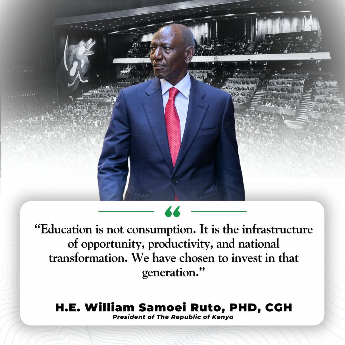 Kent_aity's tweet photo. Kenya Speaks for Africa through Ruto at UNGA81: Africa seeks fair finance, not charity—lower capital costs, local-currency loans and risk priced without prejudice to fund education and health. #RutoAtWorldStage https://t.co/VQiQmJOQrB