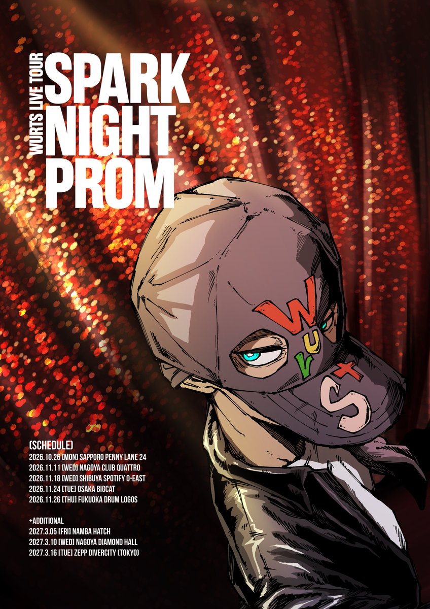 wurts_staff's tweet photo. 【 #WurtS LIVE TOUR - SPARK NIGHT PROM - 】

チケット “オフィシャル先行(抽選)" に
お申し込みいただいた皆様、ありがとうございました！

当落が発表されております。ご確認くださいませ。
※入金期間：9/28(⽉)21:00 まで https://t.co/uXfr00lnHa