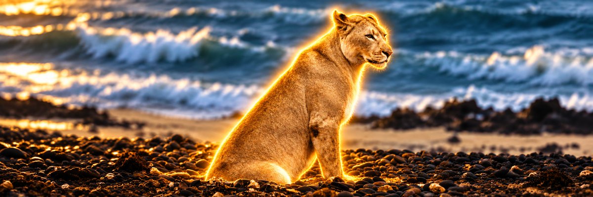 Thedev1738's tweet photo. This lion is known as the most lonely lion,

A rare lion in Namibia left the arid dunes for the Atlantic shore of the Skeleton Coast to hunt marine prey like seals

and recently it started to get attention again and started going viral again

tweet:https://t.co/Ko9Dw353eM https://t.co/i61dqJGaA8