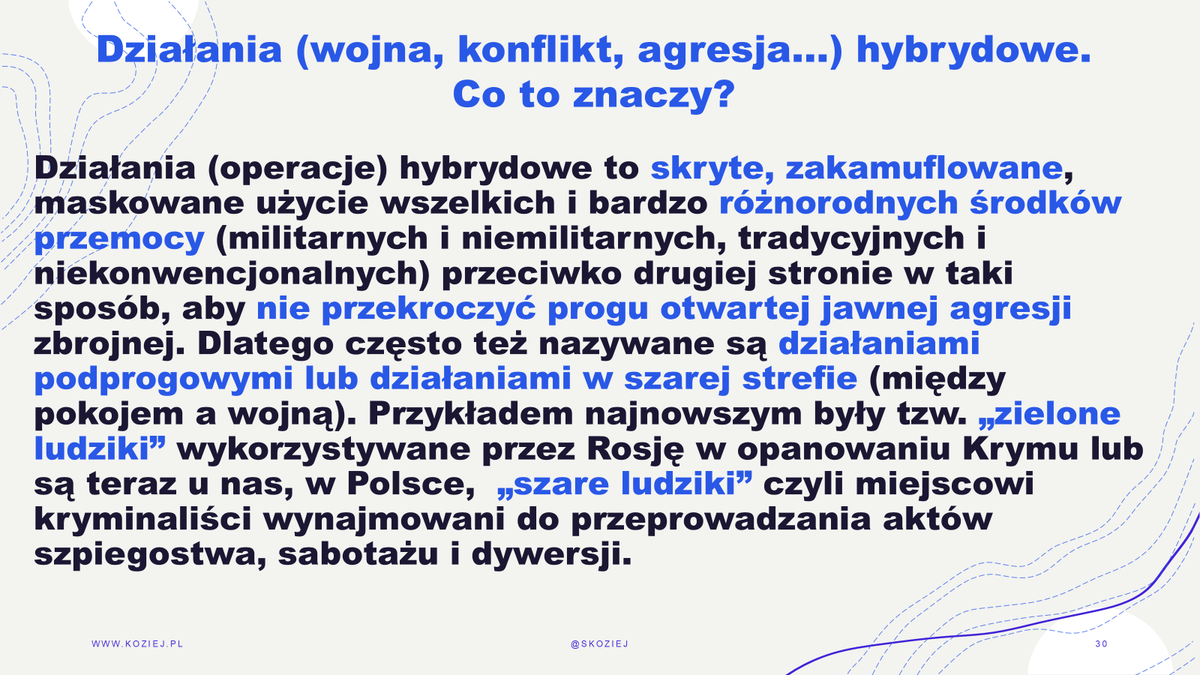 SKoziej's tweet photo. Nasila się II zimna wojna wydana przez Rosję Zachodowi, której cechą odróżniającą od klasycznej I zimnej wojny z XX wieku są intensywne działania hybrydowe (niekinetyczne i kinetyczne, ale poniżej progu formalnej i faktycznej agresji zbrojnej w rozumieniu prawa międzynarodowego) https://t.co/9gXpgr6tqM