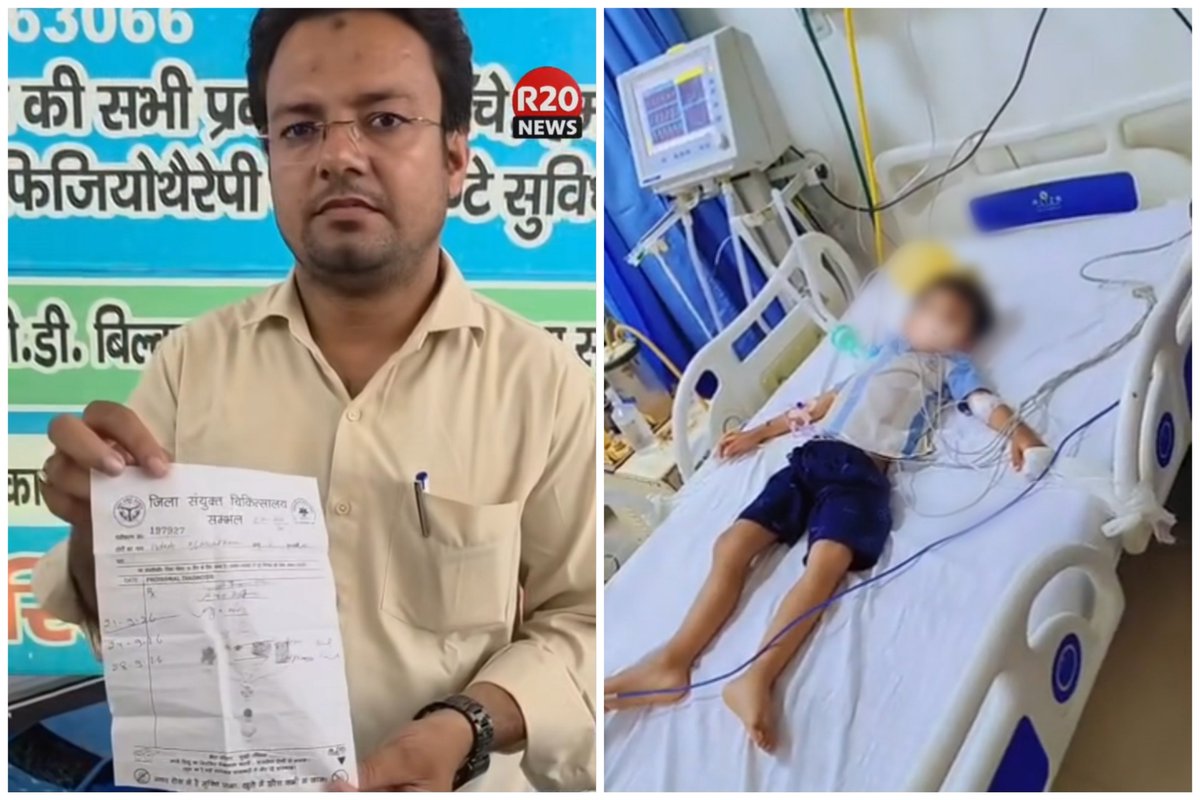 Delhiite_'s tweet photo. 4-Year-Old Given Rabies Injection After Snake Bite.

📍 Sambhal, UP

A 4-year-old boy named Adib was allegedly bitten by a Krait snake while playing in his courtyard in Musapur village on September 21.

Family alleges the district hospital doctor gave him an Anti-Rabies injection... meant for dog bites... instead of Anti-Venom.

The child's condition allegedly worsened after the wrong injection.

Family further alleges he began vomiting after returning home and is now, as per family, admitted to a private hospital ICU.