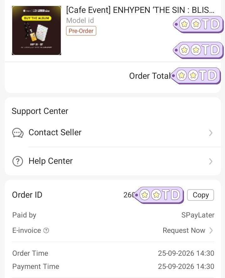 BiUrluve4Biu's tweet photo. Di na sana ko sasali, e nagkaron ng SPAYLATER 🤣
#ShopeePH_with_ENHYPEN
#CNCA #ENHYPEN_in_MNL #Dunkin_with_ENHYPEN #ENHYPEN https://t.co/3r1Z9iZ4F0