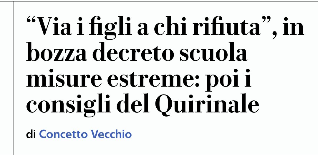 fawollo13's tweet photo. Mi confermate che il governo di cialtroni che vorrebbe emanare queste misure è lo stesso che per mesi ci ha frantumato i coglioni con la famiglia del bosco, stranieri che non volevano mandare i propri figli nelle scuole pubbliche? https://t.co/hCHxE7RhAh