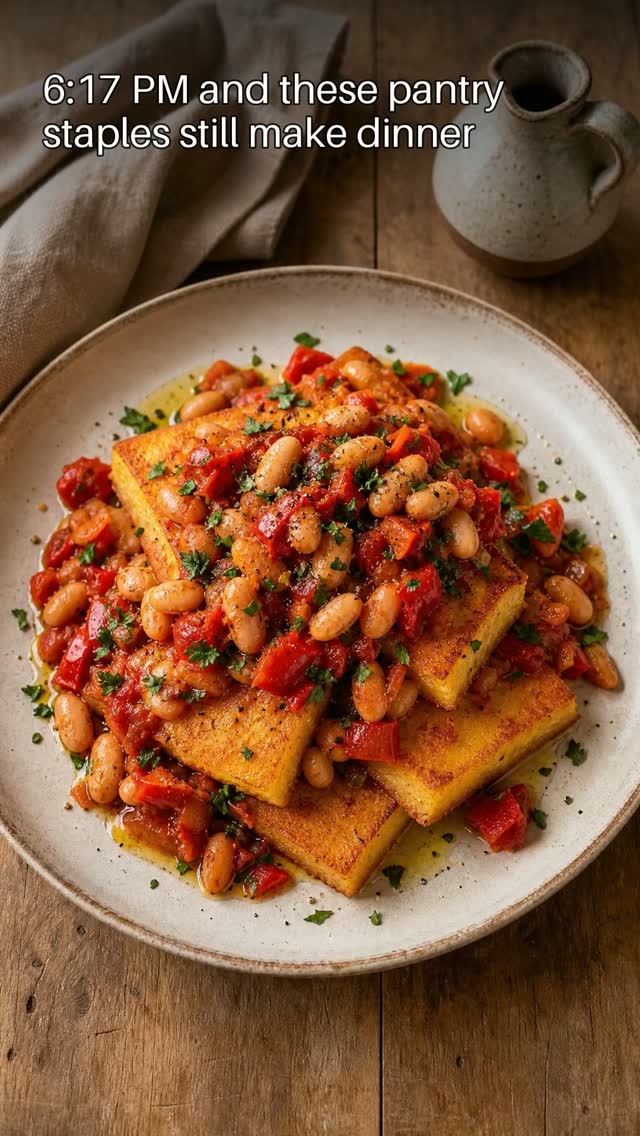 ArielGoddavtk7's tweet photo. Cannellini beans + roasted red peppers + polenta = three weeknight dinners. Same pantry staples, three completely different moods. A, B, or C—which one wins your week? https://t.co/IBIn6XTZCU