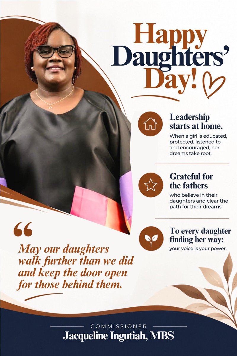 Ingutiah's tweet photo. Happy Daughters’ Day! ❤️

Today, I celebrate my dad. At a time when educating boys was often given priority, he chose to invest equally in all his 11 daughters. Looking back, I realise just how much that decision shaped the person I am today. Thank you dad.

It also reminds me that leadership begins long before we are given titles. It starts at home, when a girl is educated, protected, listened to, encouraged to speak her mind and reminded that her dreams matter.

I am equally grateful for the father of my two daughters, a kind man who believes in them, supports them and gives them room to dream and become. Thank you Jakamswa.

May we continue opening doors for our daughters. May they walk further than we did, lead boldly, and remember to hold those doors open for others.

Happy Daughters’ Day to my two Ks, and to every daughter finding her way and her voice.