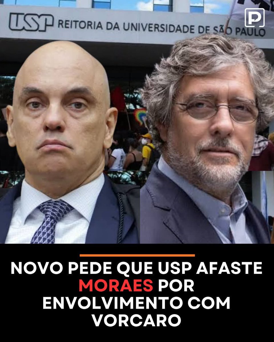 AngelicaKu52947's tweet photo. 👇O partido Novo protocolou na Universidade de São Paulo (USP) um pedido de afastamento preventivo de Alexandre de Moraes das atividades como professor da Faculdade de Direito e também solicitou a abertura de um Processo Administrativo Disciplinar (PAD) para apurar os fatos relacionados ao ministro.
A representação foi protocolada em 21 de setembro por Christian Lohbauer, fundador do Novo e candidato a deputado federal por São Paulo. O documento cita informações relacionadas ao caso Banco Master, incluindo mensagens atribuídas a Moraes e ao ex-controlador do banco, Daniel Vorcaro.
Outro ponto destacado pelo Novo é o contrato de R$ 131 milhões firmado entre o Banco Master e o escritório Barci de Moraes, pertencente à advogada Viviane Barci de Moraes, esposa do ministro.
Segundo a representação, esses elementos deveriam ser analisados pela universidade dentro de suas competências administrativas. O partido sustenta que os fatos poderiam justificar uma investigação disciplinar e pede que qualquer procedimento respeite o contraditório e a ampla defesa.
O presidente do Novo, Eduardo Ribeiro, afirmou que a USP não teria a função de julgar Moraes como ministro do Supremo, mas poderia analisar sua conduta na condição de professor.
“Não cabe à USP julgar o ministro do Supremo. Cabe à universidade apurar a conduta de um de seus professores. São esferas diferentes, e o devido processo legal exige que os fatos sejam investigados em todas as instâncias competentes”, declarou Ribeiro.
A representação também menciona possíveis enquadramentos jurídicos relacionados a recebimento de vantagens, advocacia administrativa e improbidade. Essas classificações fazem parte dos argumentos apresentados pelo partido e não representam, por si só, uma conclusão judicial de que essas irregularidades tenham ocorrido.
O pedido ocorre em meio a outras controvérsias envolvendo Moraes, sua esposa e Daniel Vorcaro. Recentemente, o próprio ministro declarou-se impedido de atuar em uma ação que trata de registros de visitas de Viviane Barci de Moraes e Vorcaro a senadores. O processo foi posteriormente redistribuído.
O gabinete de Alexandre de Moraes foi procurado para comentar o pedido de processo disciplinar, mas não havia apresentado manifestação até a publicação das reportagens consultadas.
Agora, a questão passa para a própria USP: analisar se os fatos apresentados pelo Novo justificam a abertura de um procedimento administrativo e, caso isso ocorra, avaliar as circunstâncias dentro do devido processo legal.

Fonte: Claudio Dantas