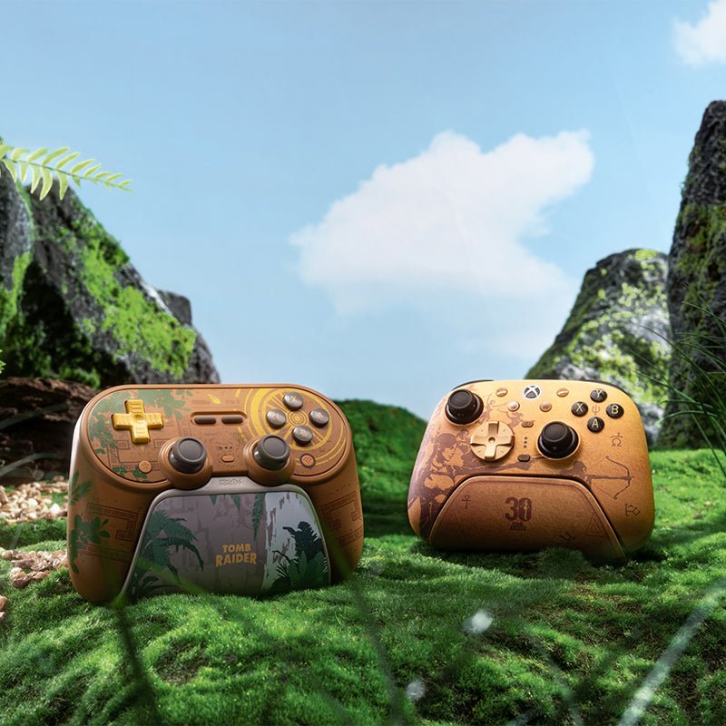 croftgeneration's tweet photo. Se ha presentado una colaboración de Tomb Raider con 8BitDo. 2 Gamepad tematizados por el 30 aniversario de la saga.

- En primero es un Gamepad bluetooth para Switch 1 &amp; 2, móviles y PC.
- El segundo es para XBOX, móviles y PC.

Más información en: https://t.co/jbJ30wehUS https://t.co/ArCMHFwv3u