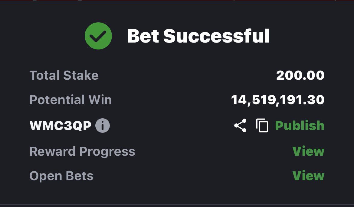 AyobamiDfirst's tweet photo. This is the code for today 

WMC3QP

You can ignore 🤷🤷
🔞🔞remember to stake what you can afford to loose abeg https://t.co/yldoCJp8t1