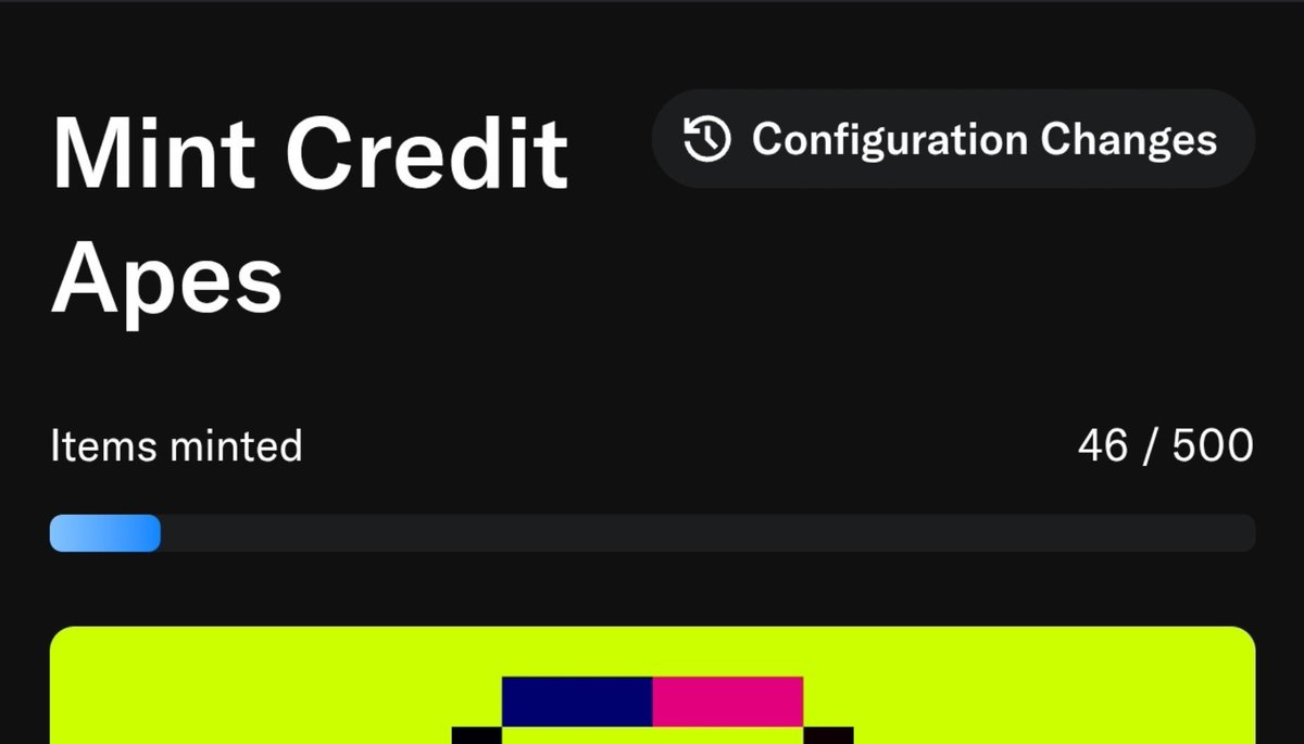 CreditApesRH's tweet photo. 46/500 Minted 🚀🔥 
https://t.co/QRxRykp84d https://t.co/pxdKOyB0c0
