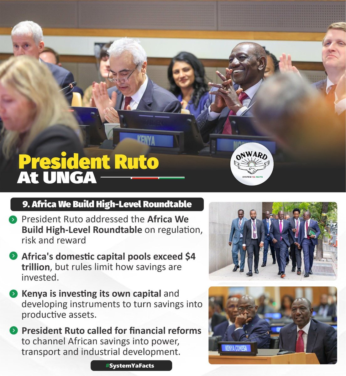 Jamesmwang70ze's tweet photo. 🇰🇪 President Ruto at UNGA: Strengthening Kenya’s Global Partnerships

President William Ruto held talks with Ford Foundation President Heather Gerken on the sidelines of the 81st United Nations General Assembly in New York.

The discussions focused on social justice, economic https://t.co/SJO5mVjpF2