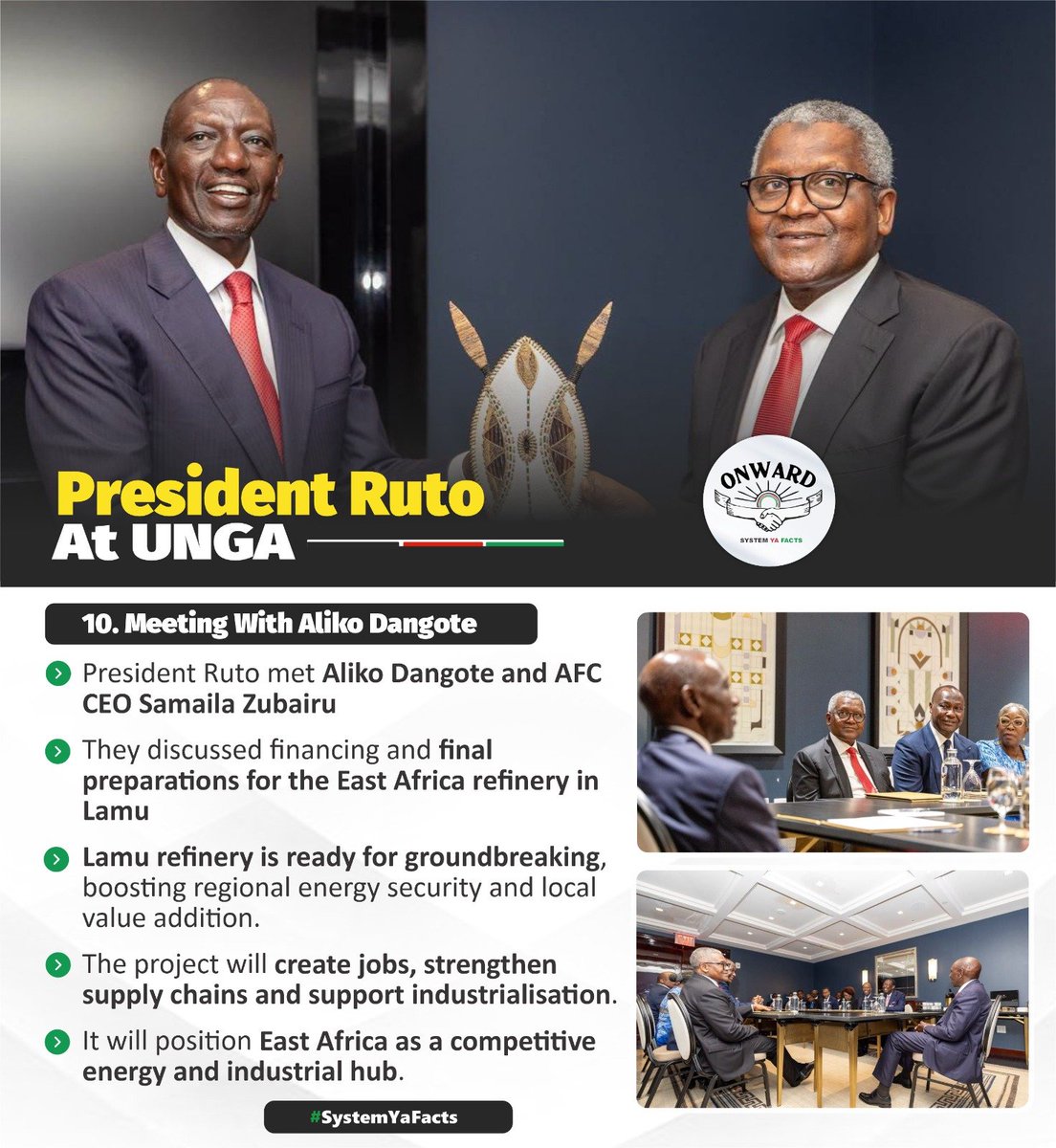 Jamesmwang70ze's tweet photo. 🇰🇪 President Ruto at UNGA: Strengthening Kenya’s Global Partnerships

President William Ruto held talks with Ford Foundation President Heather Gerken on the sidelines of the 81st United Nations General Assembly in New York.

The discussions focused on social justice, economic https://t.co/SJO5mVjpF2