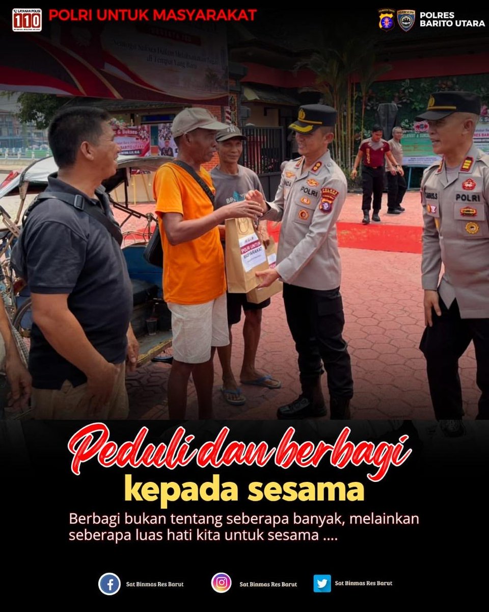 barut_binmas24's tweet photo. Halo Sahabat Bhabin Barut 👋🏻.... peduli kepada sesama, terus berbuat dan bermanfaat bagi semua.

_________________________________
#ditbinmaspoldakalteng#multimediapoldakalteng#polresbaritoutara#polisiindonesia#polriuntukmasyarakat https://t.co/qs0K7OiFMY