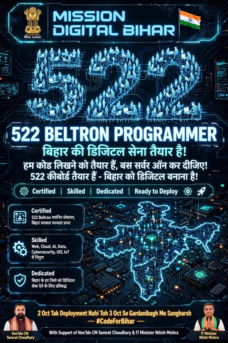 ghrit_kumar's tweet photo. @mishranitish Sir ,aapne jo hum 522 beltron programmer se 15 din ka time request kiye the uska aaj last date hai or aap ka promise ke hisab se aaj saam tak good news ka wait kr rhe with family so please dil na todiyega.
#Deploy522BeltronProgrammer https://t.co/H6mHYN4CpI