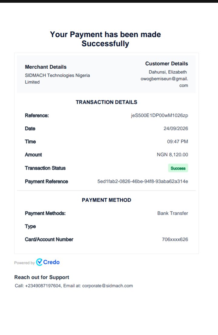 bimbynino's tweet photo. @sidmach Please respond to my email. I need this payment confirmed on https://t.co/NnPsfGlKXp. eTranzact has confirmed the payment as successful but the portal hasn't https://t.co/a49bkdMrkZ