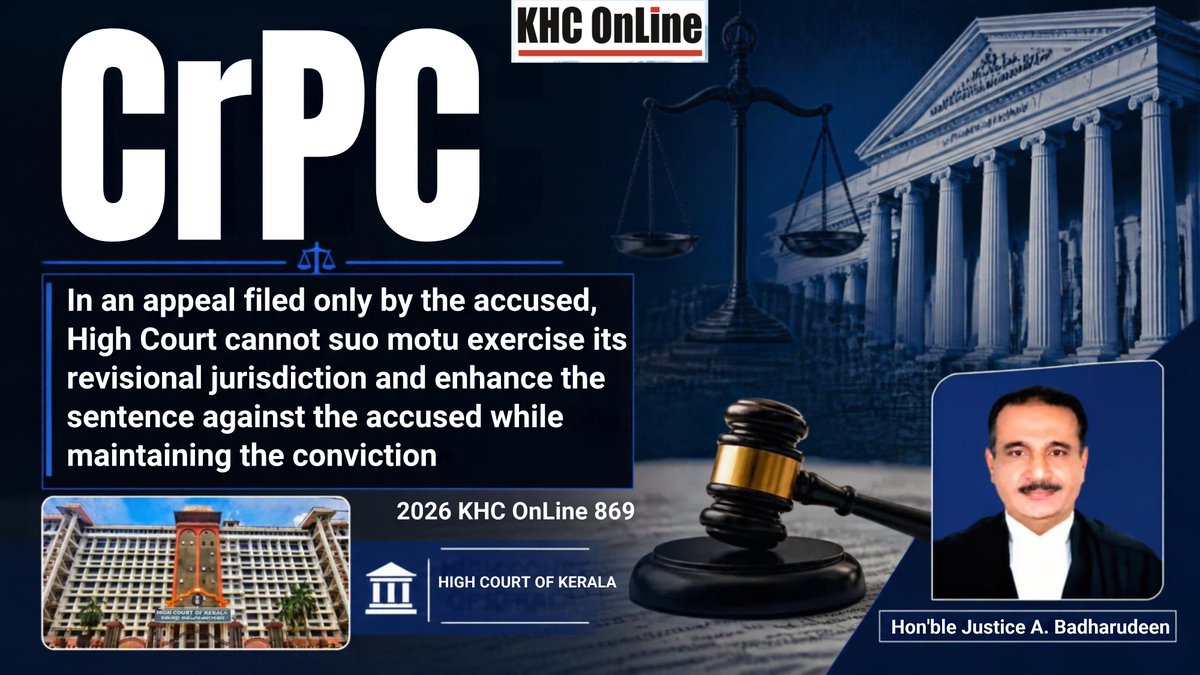 khconline1's tweet photo. #CrPC #CriminalProcedureCode #HighCourt #CriminalAppeal #RevisionalJurisdiction #SentenceEnhancement #SuoMotu #CriminalLaw #IndianLaw #LegalUpdates https://t.co/350TwiG2VE