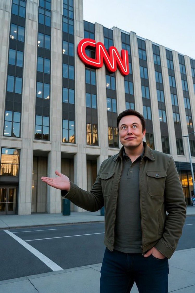 tanakaseiji15's tweet photo. 【速報】
イーロンマスクがCNNを
買収！ 

いいぞ！
イーロンマスク！ https://t.co/lauiXLyTTy