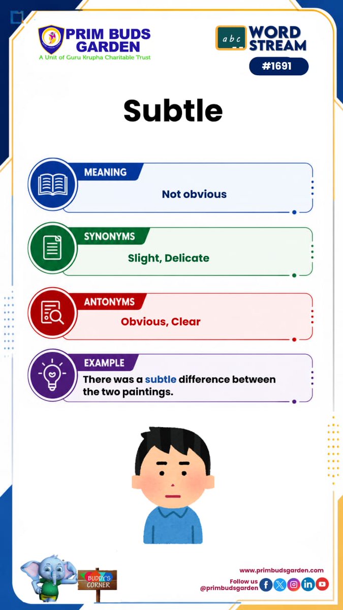 primbudsschool's tweet photo. Todays Word Stream..!
#PrimBudsGarden #bestschool #preschool #IGCSE #cambridgeSchool #CBSE #school #learning #schooltime #kids #didyouknow #facts #perumbakkam #washermenpet #tollgate #tiruvottiyur #Tamilnadu #ParentingWithLove #GentleParenting #SelfCare https://t.co/5TLRR2NJox