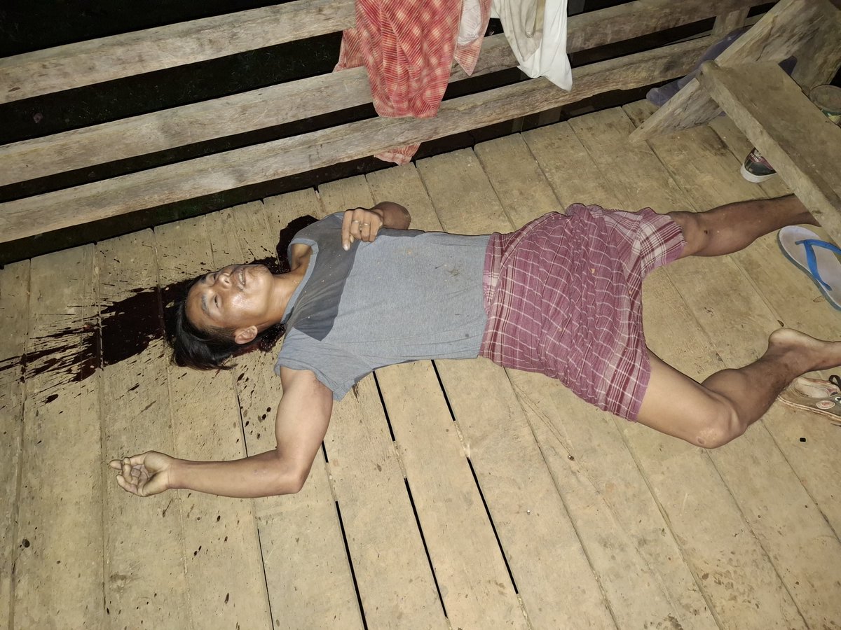 KhambaMoir7985's tweet photo. [VISUAL WARNING]

Yesterday, four Tangkhul Nagas were executed by Kuki terrorists at Pilong village, near the Indo-Myanmar border. 
Check the HEADSHOTS in the disturbing images. It clearly indicate that these were unarmed men who were executed inhumanely.

Kuki terrorists belonging to the KNA-Burma crossed the UNGUARDED Indo-Myanmar border and executed these civilians.
This is not the first time Naga villages along the Indo-Myanmar border have been attacked at will by terrorists from across the border.

Protecting civilians does not seem to be the primary target of the Indian Army or the Government of India.
Rather, protecting these Kuki-terrorists under the SoO agreement and continue using them as proxies against the local insurgent groups seems to be their only objective.

Meiteis have long been claiming for more than three years that Kuki terrorists from Burma have been waging war against the State. Yet the Assam Rifles seem more interested in maintaining their image and dismissing such allegations.

However, the longer the violence drags on, the more the blatant lies aimed at covering up their incompetence are exposed.
@rajkbhat @RajatSethi86 @gpsinghips @LtGenAshokInf @ramindesai  @kartikeya_1975 @VeteranLNSingh