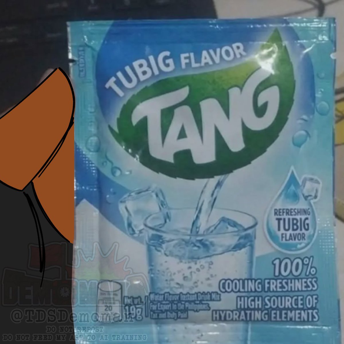TDSDemoman's tweet photo. "Check out this awesome water-flavour juice that I found at the store!" — 💣

\ \ first img and idea by @aleamaeangel9 https://t.co/mMUytyHeR5