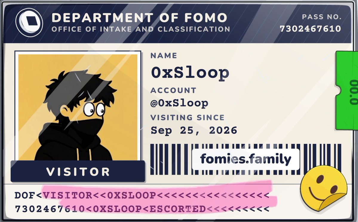 0xSloop's tweet photo. @FomiesNFT wl is open

📌Here’s how to apply

> Visit https://t.co/Epx9n6DAlP

> Click the bell &amp; login with X

> Answer the questions

> Submit you SOL + EVM wallet

> File your case

That's it.

It's a free mint 👀, so don’t sleep on this one. https://t.co/8BQVjXj9Ke