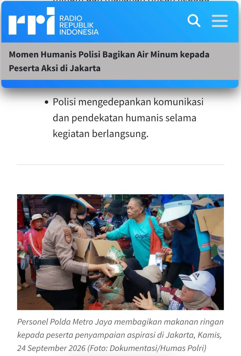 ebelbel13's tweet photo. Terima kasih kepada masyarakat dan petugas di lapangan. Peringatan Hari Tani 2026 berjalan aman dan damai. Damai Utarakan Pendapat #BeraspirasiDenganBijak https://t.co/nRJPvgef2Q