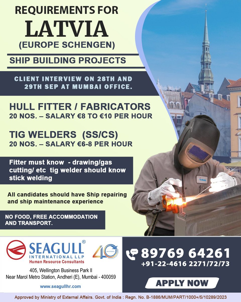 hrd1_seagull's tweet photo. 🚨LATVIA JOBS! 📍 Apply now
🌍 Build your global career experience
✅ Committed to delivering results
🔹 Multiple openings across various roles
📌 Shortlisting in progress – don’t miss out, apply today!
#ApplyNow #ShortlistingInProgress #GlobalJobs #ImmediateHiring https://t.co/QnqZqLNOaL