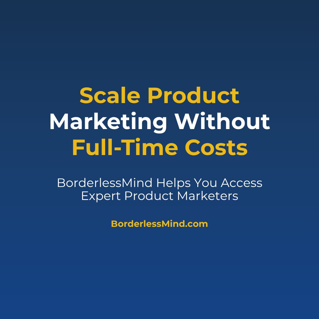 borderlessmind's tweet photo. Hire a Fractional Director of Product Marketing

Need senior product marketing leadership without a full-time hire? Get expertise across positioning, GTM, launches, and product-market fit with flexible talent.

More: https://t.co/xNjCg0CJLU

#ProductMarketing #GTM #RemoteTalent https://t.co/G2di6DGtvA