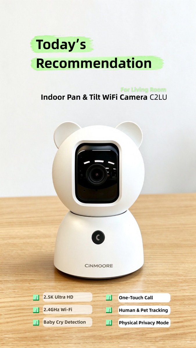 CinmooreAI's tweet photo. #CiNMOORE #C2LU #camera #indoor #AI #ai #wifi
Email:Chao.liang@cinmoore.com https://t.co/sIMMGKHxLq