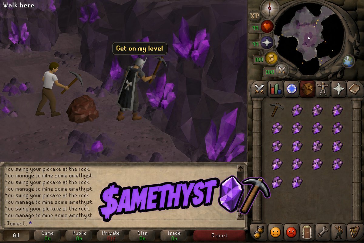 Amethystgp's tweet photo. @runeclassicgp Yo guys love the concept can you mine $Amethyst though? Legends $RUNE https://t.co/HivOGfN02F