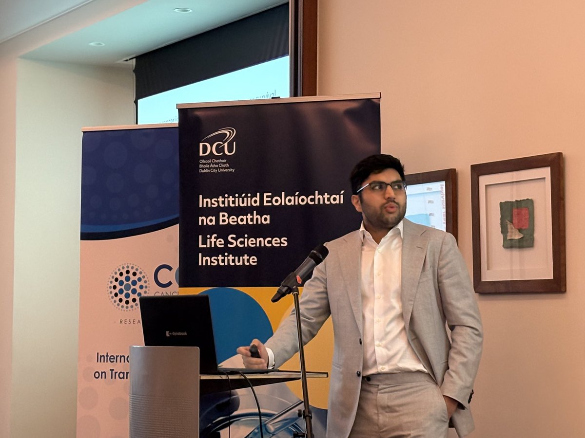 coileain's tweet photo. Dr Tej Pandya, University College London, speaking on investigation of lung cancer prevention #TransOncXIX @CCRTIreland @ProfJohnCrown @DCU_LSI https://t.co/WgrFL5dFac