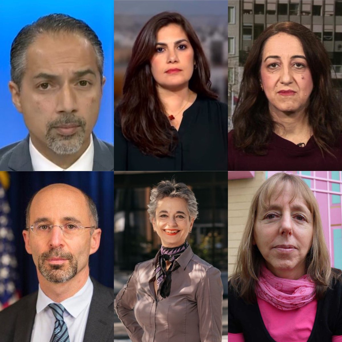 HosseiniRouzbeh's tweet photo. چهره‌ها و نام‌های آشنا و دشمنان پهلوی و آزادی ملت ایران که با پزشکیان صبح پنجشنبه در محل اقامت هیات جمهوری اسلامی در نیویورک، دیدار کردند. 

تریتا پارسی، نگار مرتضوی، فرناز فصیحی، رابرت مالی، باربرا اسلاوین و مدیا بنجامین (موسس کد پینک). https://t.co/v3XqnLVzVP