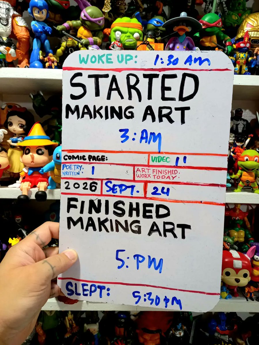 MariusBlack's tweet photo. 9-24-2026 🖼🙃⚔️
#arttimecard #MariusBlack
#art #artist #artistatwork https://t.co/yzubKIGuKI