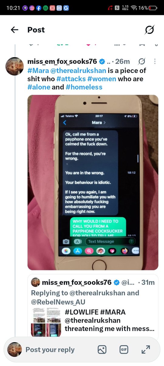 ildeli7076's tweet photo. I HAVEN'T LEFT MY CRISIS ACCOMMODATION TODAY OR YESTERDAY OR WHENEVER YOU DISGUSTING LYING PIECES OF SHIT .. AND LOOK AT THE #THREATS MADE TO ME BY #MARA @therealrukshan that he is going to #HUMILIATE ME .. ITS BEEN #TWO YEARS OF THIS #ABUSE THATS LED TO ME NOT GOING OUTSIDE @australian @VictoriaPolice @VicGovDH @cityofmelbourne