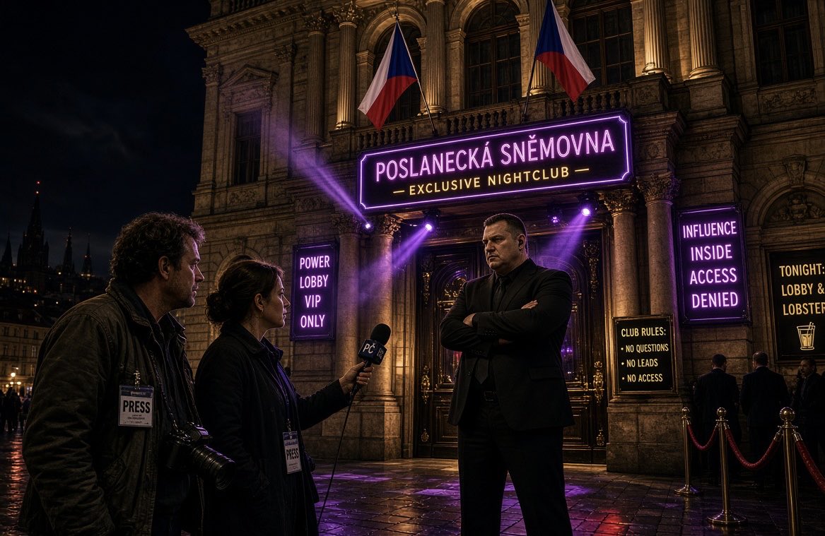 jirilobkowicz1's tweet photo. Sněmovna si najala vrátného. Demokracie zůstala venku.

Český parlament není soukromý klub Tomia Okamury. Není to noční podnik, kde u dveří stojí vrátný a podle nálady vyhodí, koho se mu zrovna nechce vidět. Není to striptease bar, kde si majitel rozhodne, kdo smí dovnitř a kdo už je „nepohodlný“. Je to ústavní instituce, která patří občanům. A občané mají právo vědět, co se v ní děje.

Zákaz vstupu pro investigativního novináře Lukáše Valáška a novinářku Noru Fridrichovou je proto nejen arogantní, ale i nebezpečný. Je to přímý útok na právo na informace. Právo, které není darem od předsedy Sněmovny, ale základním kamenem demokracie. Když novinář nesmí do parlamentu, nesmí se ptát, nesmí natáčet, nesmí dokumentovat, jak se tam rozhoduje o zákonech, penězích a moci. To není „porušení interního řádu“. To je cenzura převlečená za provozní opatření.

Valášek dostal tříměsíční zákaz. Fridrichová znovu zákaz za to, že v budově natočila rozhovory s poslanci. Vedení Sněmovny to odůvodňuje pravidly. Jenže pravidla, která se používají selektivně proti nepohodlným novinářům, přestávají být pravidly. Stávají se bičem. A bič v rukou politické moci vůči tisku je vždycky první krok k tomu, aby se veřejnost dozvěděla jen to, co si moc přeje.
Parlament není hrad. Poslanci nejsou šlechta. Novináři nejsou náhodní návštěvníci, které lze vyhodit, protože se někomu nelíbilo natáčení nebo nepříjemná otázka. Pokud Sněmovna začne rozhodovat, kdo z médií smí vstoupit a kdo ne, přestává být parlamentem a začíná být uzavřeným dvorem.

Tohle už není jen arogance. Tohle je autoritářský režim v praxi. Režim, který si vybírá, kdo smí kontrolovat moc a kdo má zůstat venku. Režim, který tisk netoleruje jako hlídacího psa, ale bere ho jako obtížný hmyz, který se dá vykázat. Režim, který si plete veřejnou instituci se soukromým podnikem a občany s publikem, které může vyhodit od dveří.
Lidská práva neplatí jen tehdy, když se to hodí. Právo na informace neplatí jen pro poslušné. A český parlament není podnik, kde vrátný rozhoduje, kdo je dost slušný na to, aby směl dovnitř. Kdo tohle nechá projít mlčky, souhlasí s tím, že kontrola moci se bude dít jen se svolením těch, kteří tu moc drží. A to už není demokracie. To je autoritářství, které se teprve učí, jak daleko může zajít.