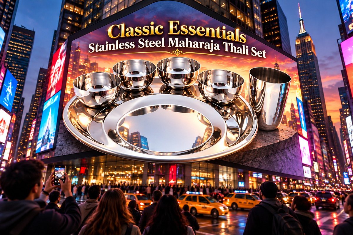 ClassicEsshnlt's tweet photo. Classic Essentials – Stainless Steel Maharaja Thali Set | Royal Dining, Timeless Elegance
Contact for bulk order : +91 92180 08642 https://t.co/4oEdZEw9nw