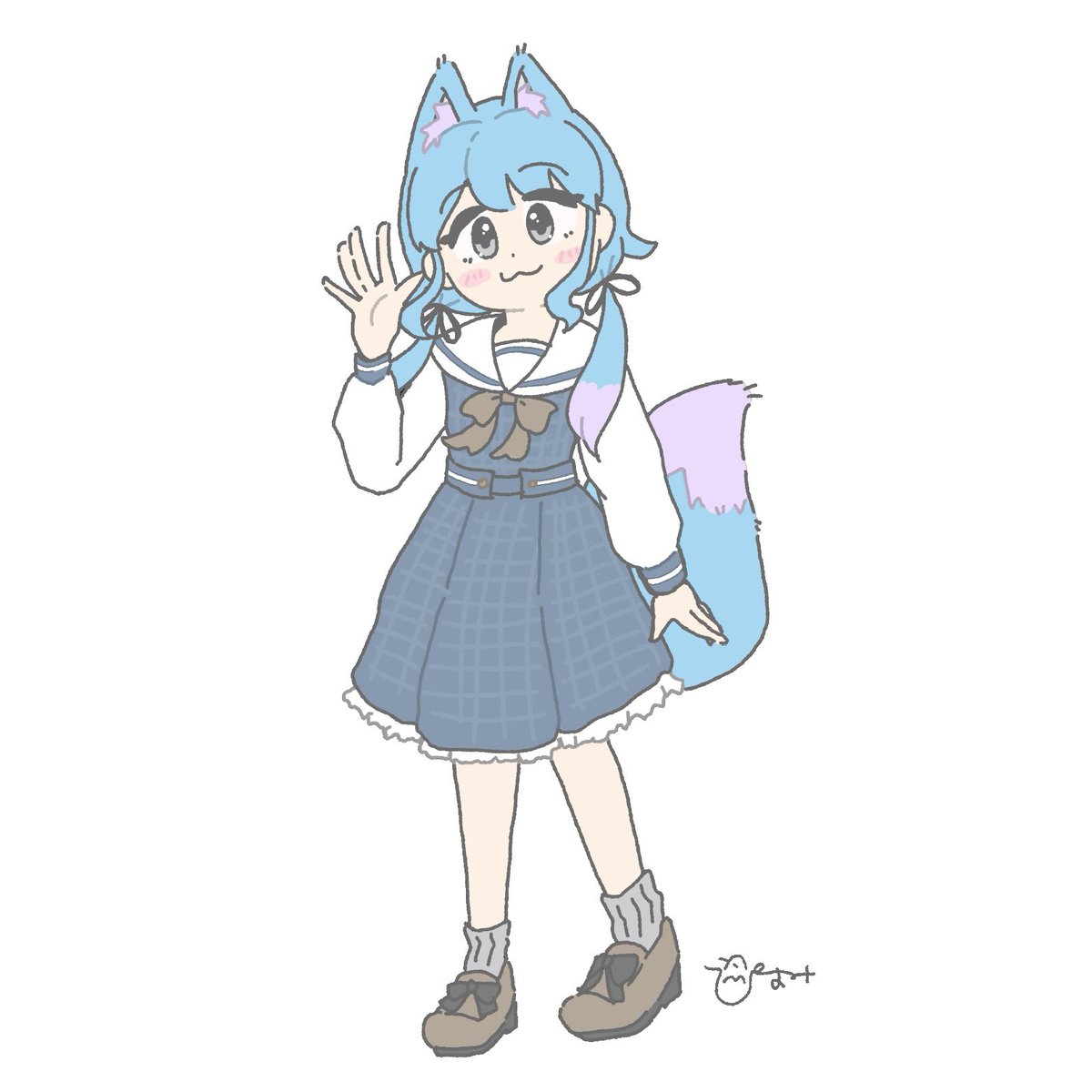 _piyomi's tweet photo. @natsukawaoekaki なつかわさんこんにちは！☀️
いつもドローイングの練習やFAなど拝見させていただいております！キラキラした色使いで、明るい雰囲気が本当に素敵です🌟ドローイング練習も日々研究されていて本当にすごい…！

もし可能であれば…私の代理ちゃんをリクエストいたします🦊🩵
よろしくお願いします！ https://t.co/bGWH2kIzVw