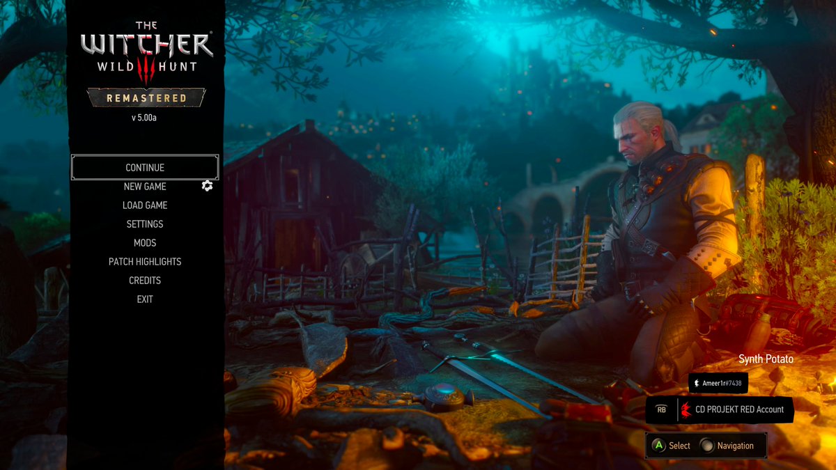SynthPotato's tweet photo. Ecstatic to announce that I am playing The Witcher 3 Remastered thanks to the lovely folk at CDPR for the opportunity to play it a little early!

Very excited to share more with you all about this remaster soon 🫶 https://t.co/iuiucpV9TI