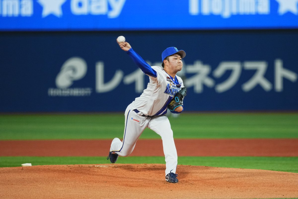 ydb_yokohama's tweet photo. 7回を投げ1失点で後続へ託す🔥
#石田裕太郎 選手が粘りの投球でチームの逆転へ望みをつなぐ💪

7回表
DB 0 - 1 T

#限界のその先へ
#baystars https://t.co/oFRfR7CHgX