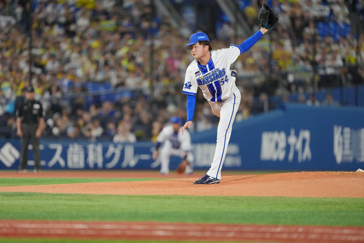 ydb_yokohama's tweet photo. 7回を投げ1失点で後続へ託す🔥
#石田裕太郎 選手が粘りの投球でチームの逆転へ望みをつなぐ💪

7回表
DB 0 - 1 T

#限界のその先へ
#baystars https://t.co/oFRfR7CHgX