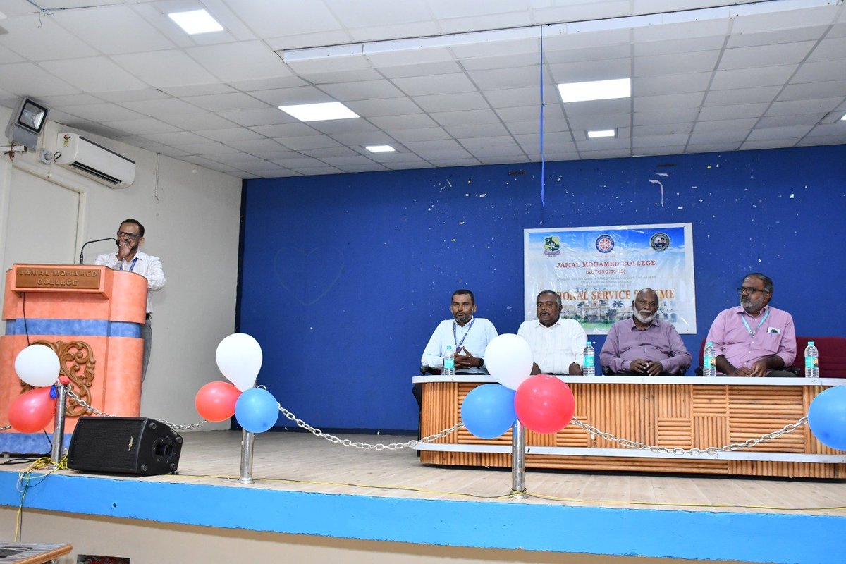 Jmc_Nss's tweet photo. On 3 September 2026, an Orientation Programme was organized by the National Service Scheme (NSS) Units of Jamal Mohamed College (Autonomous), Tiruchirappalli. The programme aimed to introduce NSS volunteers to the objectives and activities of the National Service Scheme. https://t.co/Xb5xia2NOt