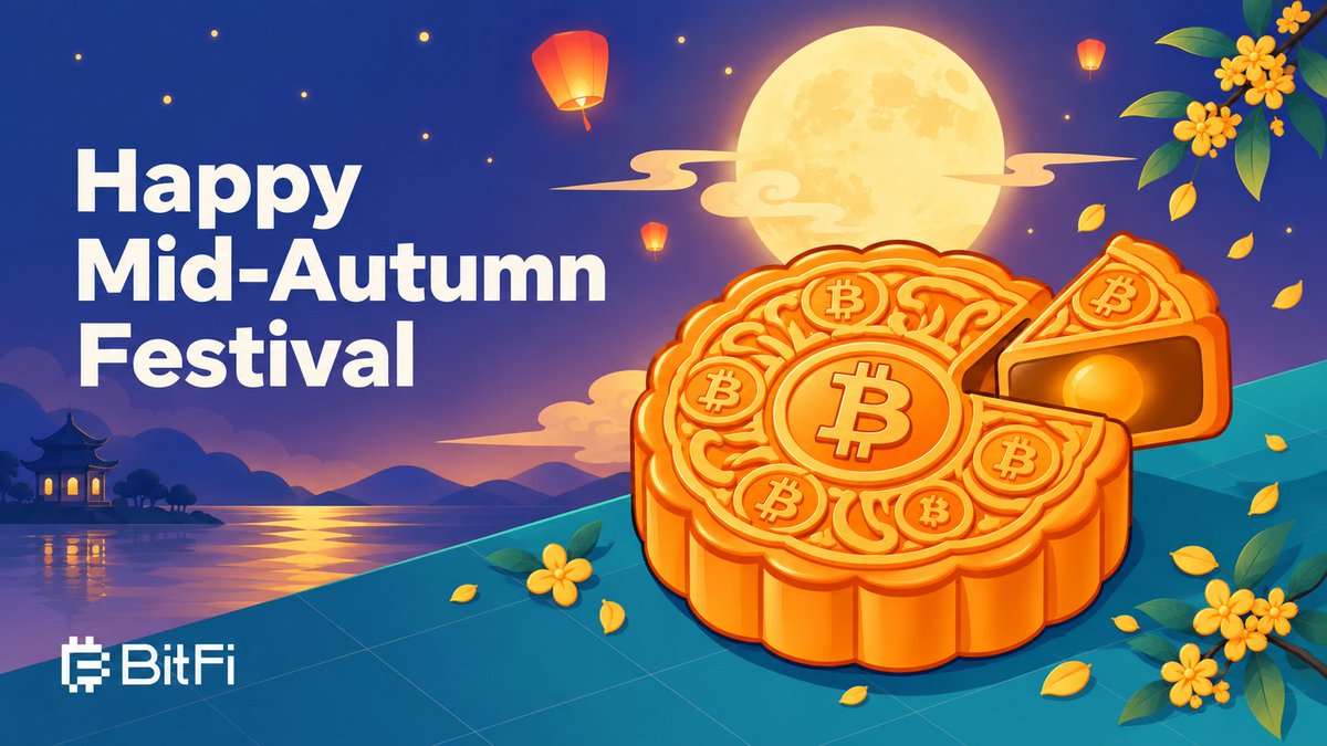 Bitfi_Org's tweet photo. 🌕 Happy Mid-Autumn Festival from BitFi!

May your mooncakes be full, your moments be shared, and your BTC keep earning. ₿

Wherever you are, here’s to reunion, prosperity, and more sustainable yields ahead💚 https://t.co/NJfyw8bMuB