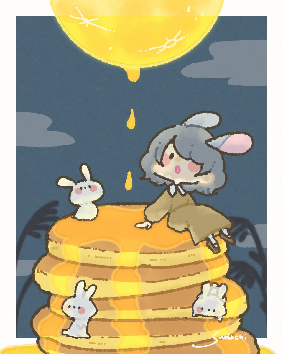 _sudachi__'s tweet photo. お月見🌕🐰 https://t.co/4HIBlH0nrh