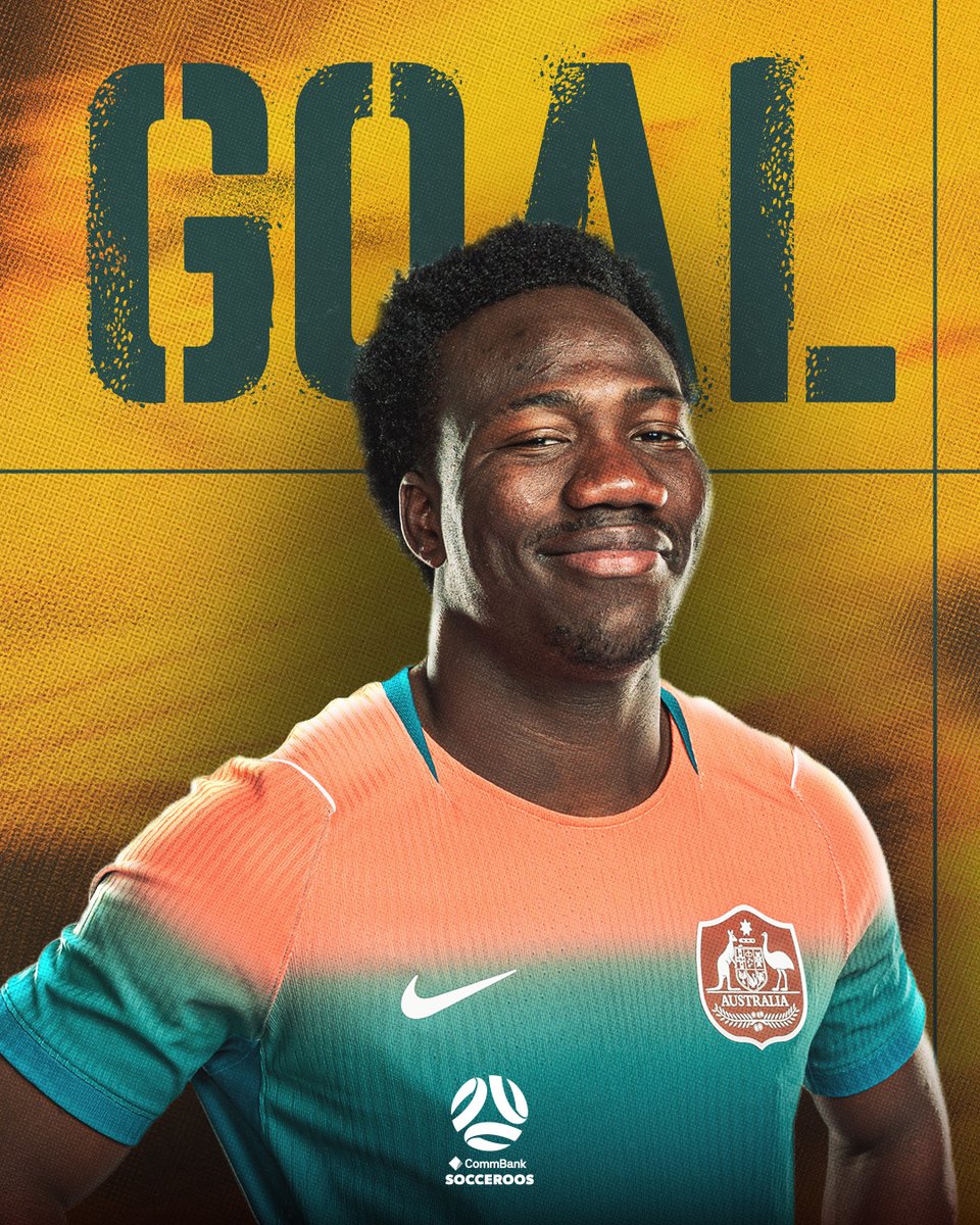 Socceroos's tweet photo. WHAT A FREE-KICK FROM NESTORY IRANKUNDA!!! WOW!!!!!

🇦🇺 1-0 🇧🇷

#Socceroos #QLDFootballSeries2026 https://t.co/p8OijFB6hX