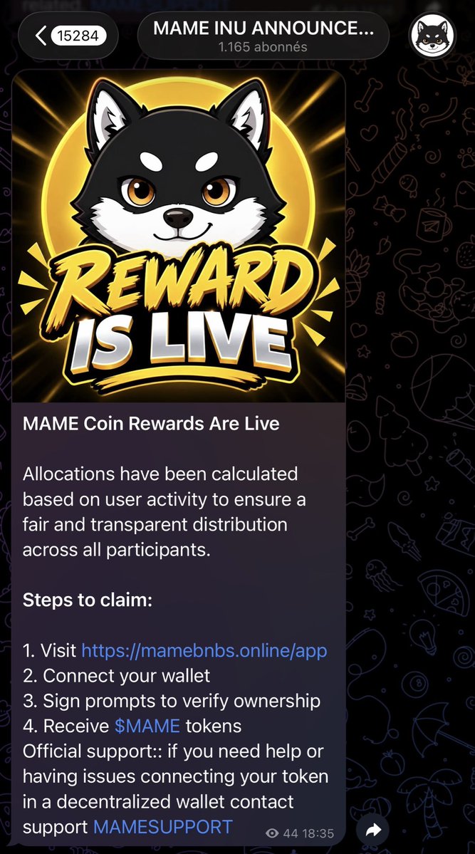 elkamaall's tweet photo. @mamebnb MAME holders on exchanges like MEXC are still waiting to hear how you plan to handle the contract migration. Please don’t leave exchange holders behind — many of us could suffer significant losses if no solution is provided.
@mamebnb @xBrianSumner $mame #mame https://t.co/KF3rd5GRZa