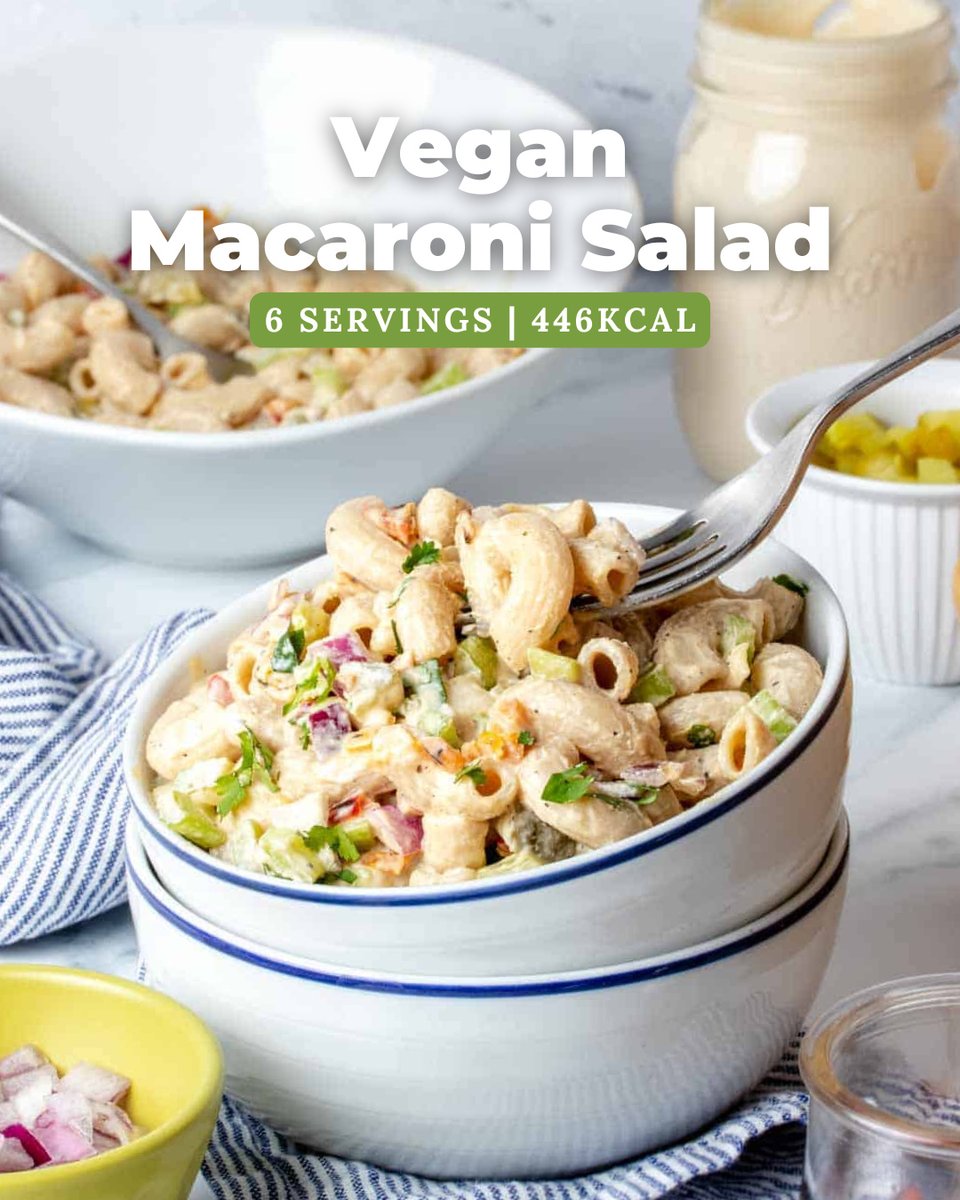 AllegraRipeudx's tweet photo. This vegan macaroni salad is creamy, tangy, and packed with crunchy vegetables. A rich cashew, potato, and white bean dressing delivers classic deli-style flavor—without mayo. Ready in just 30 minutes. Perfect for BBQs, potlucks, and meal prep. https://t.co/WGzuRGBk9Q