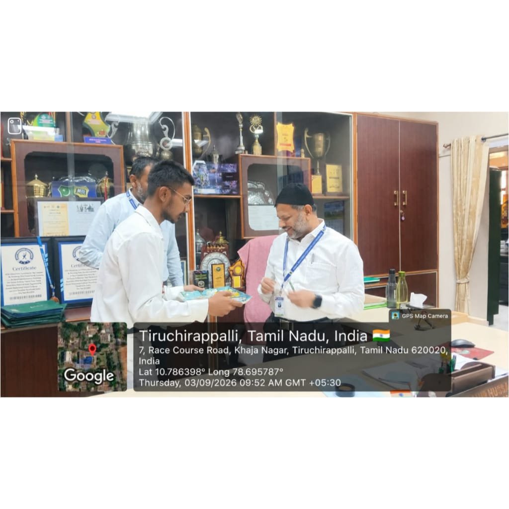 Jmc_Nss's tweet photo. On 03 September 2026, Teacher's Day was celebrated by the National Service Scheme (NSS) Units of Jamal Mohamed College (Autonomous), Tiruchirappalli. As part of the programme, NSS Volunteers warmly welcomed the College Principal, Secretary and Correspondent, Assistant Secretary https://t.co/Gkt6FYnRMX