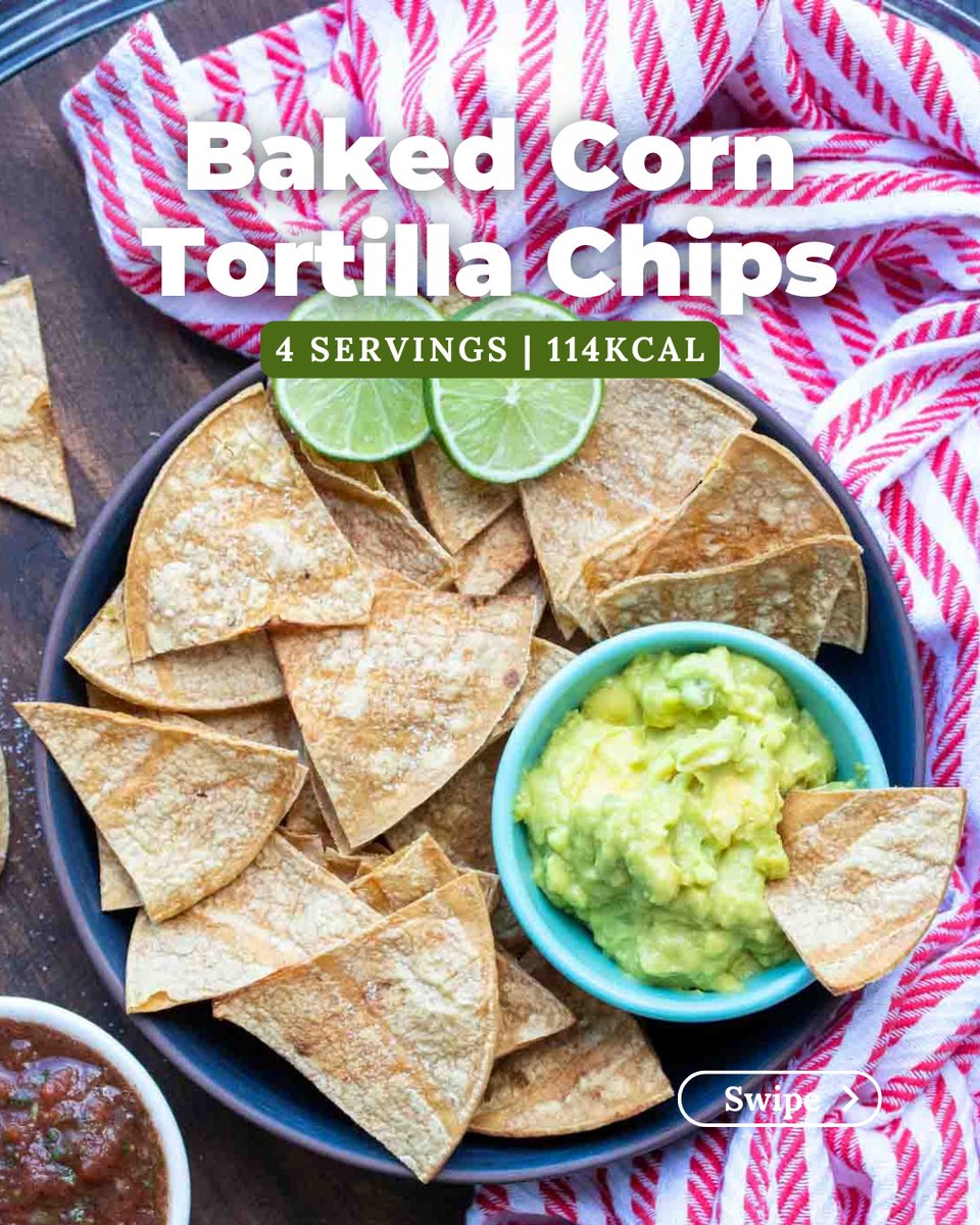AllegraRipeudx's tweet photo. Crispy, golden baked tortilla chips made with corn tortillas, lime juice, and sea salt. Ready in just over 20 minutes, oil-free, and perfect for dipping, snacking, or pairing with your favorite Mexican-inspired meals. https://t.co/elvPsruGt8