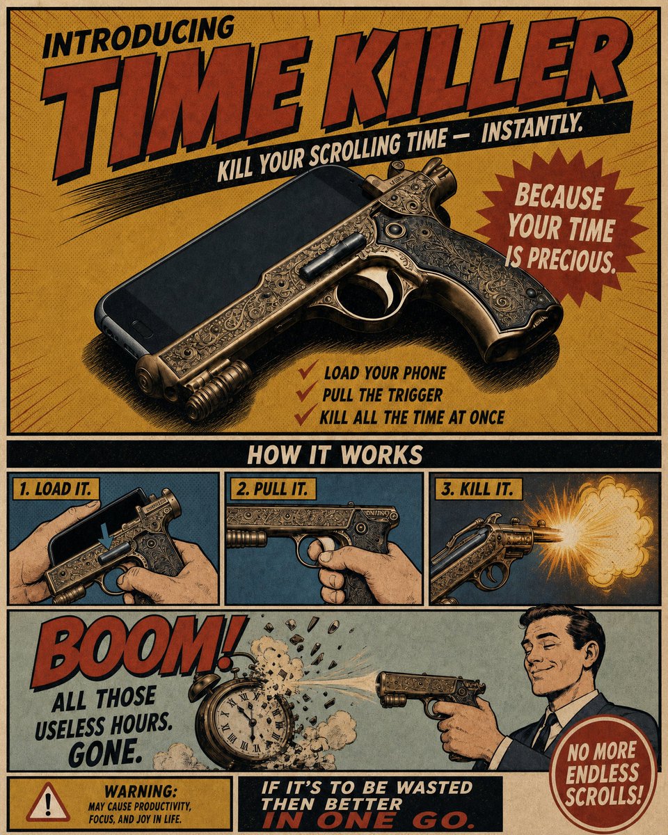 MilesDownham's tweet photo. Time Killer”—dedicated to all of us. Want an ad for your brand? Get in touch. I combine AI with years of experience in art, film, music, and marketing to create more than just pretty videos. https://t.co/yF0hfkmUKo